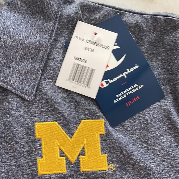 Champion Men’s Michigan Wolverines Polo Shirt - Small Size - Picture 7 of 7